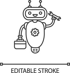 Repair chatbot linear icon