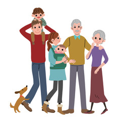 家族　子育て　イラスト
