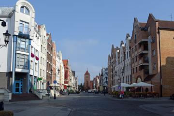 Fototapeta na wymiar Straße in der Altstadt von Elblag