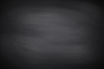 Chalkboard, texture. Black empty chalkboard background, surface and texture with copy space. Template for restaurant, cafe, design menu at the wall or for school theme. Vector Illustration © foxysgraphic