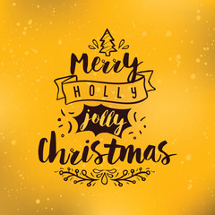Merry Christmas typography.