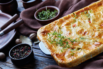 Chicken Pot Pie in a dish