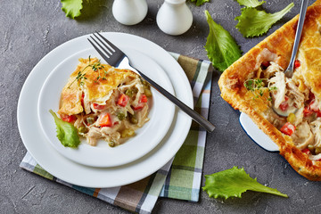 hearty Chicken Pot Pie on a plate