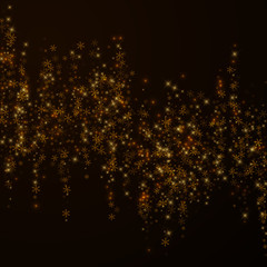 Naklejka premium Beautiful starry snow Christmas overlay. Christmas