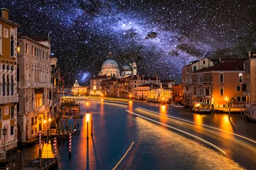 Zelfklevend Fotobehang Grand Canal and Basilica Santa Maria della Salute, Venice, Italy. © Anton Petrus