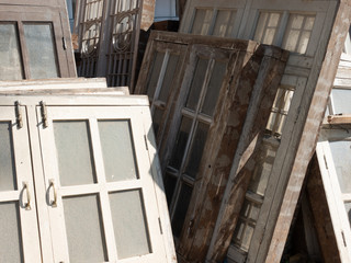 Wooden Windows on a Stack