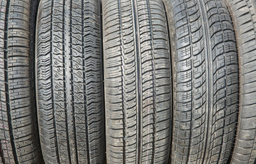 Car tires background.