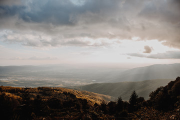 sunset in the mountains