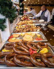 Hungarian street food in Budapest christmas fairs