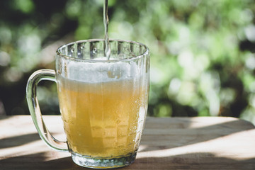 mug of unfiltered beer