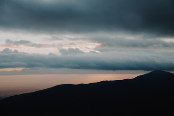 sunset in the mountains