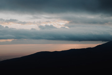 Sunset in the mountains
