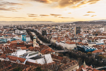Sunset in Graz Austria