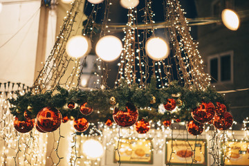 Christmas Advent decorations in Salzburg Christmas Market