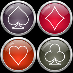 Playing cards suits icon vector illustration