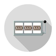 Bar slot reels icon vector illustration