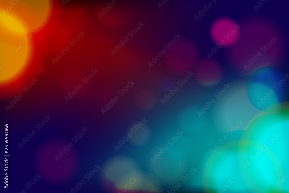 Poster colorful abstract bokeh party background . isolated vector elements
