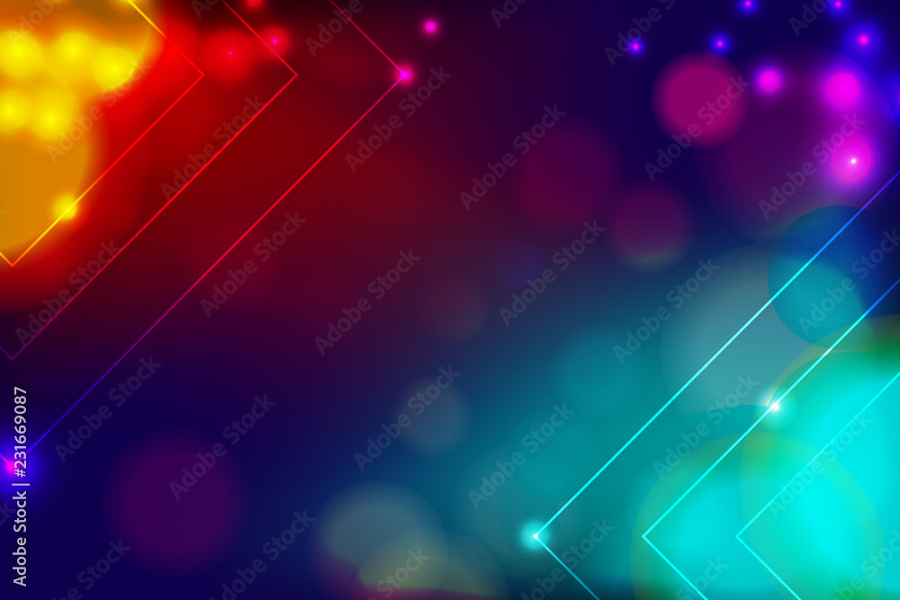 Poster colorful abstract bokeh party background . isolated vector elements