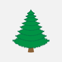 Icon illustration of christmas tree. Vector