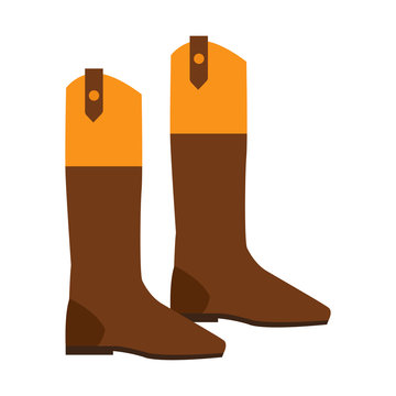 Cowboy boots. Vector illustration. EPS 10.