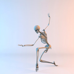 3D Illustration of Happy Dancing Skeleton - 231672600