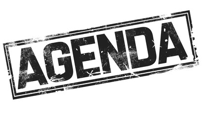 Agenda  word with black frame