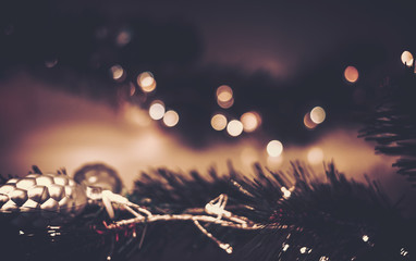 Background of Christmas Decoration on vintage style