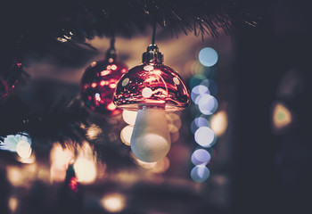 Background of Christmas Decoration on vintage style