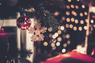 Background of Christmas Decoration on vintage style