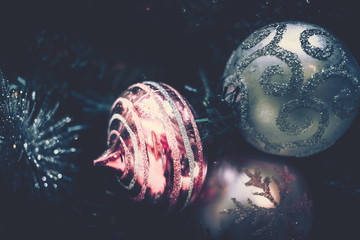 Background of Christmas Decoration on vintage style