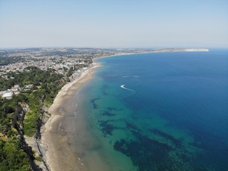 Aerial view of Shanklin Bay, Isle of Wight