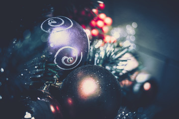 Background of Christmas Decoration on vintage style