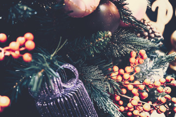Background of Christmas Decoration on vintage style