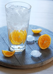 Lemonade with ice and mint