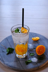 Lemonade with ice and mint