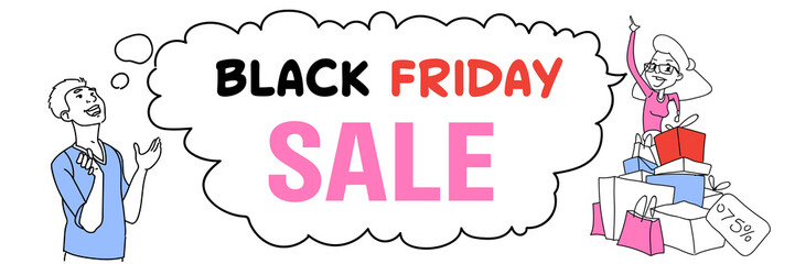 Woman man couple with shopping bag present