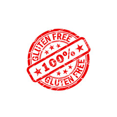 Red painted grunge gluten free stamp sign