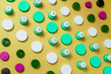 Ecology recycling concept. Many different types used or new battery, rechargeable accumulator,...