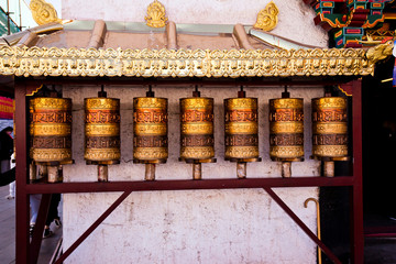 Tibetan drums with mantras