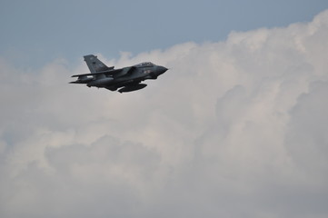 RAF Tornado amongst the clouds