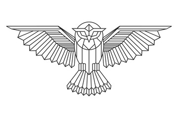 Owl logo- vector illustration