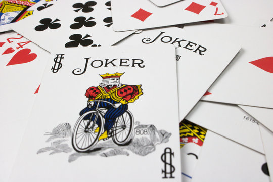 Joker Playing Card Pile