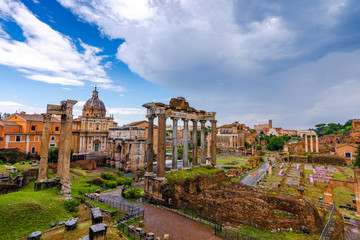 Roman Forum Architecture in Rome City Center