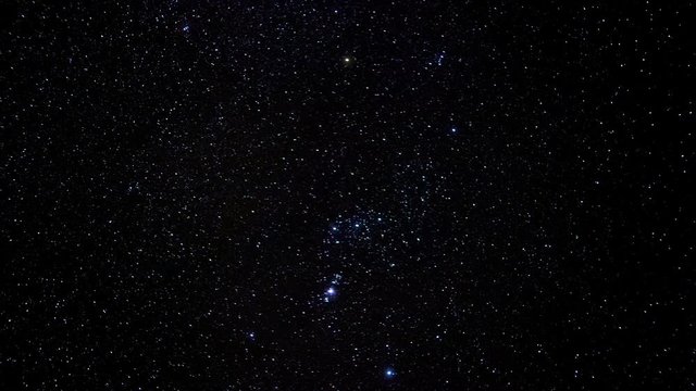 The constellation of Orion in the night sky