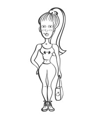 Fitness Woman With Bag
