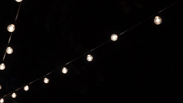 Hanging string lights dynamic night