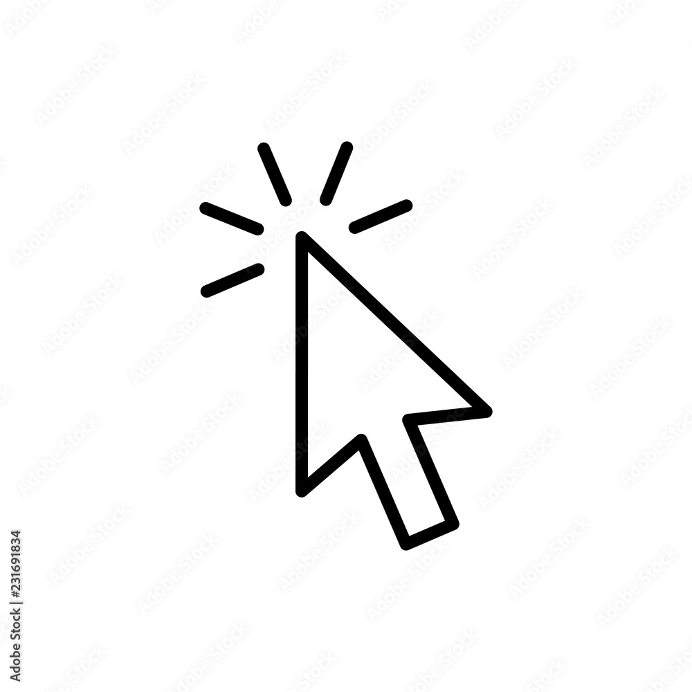 Poster computer mouse click cursor gray arrow icons set and loading icons. cursor icon. vector illustration