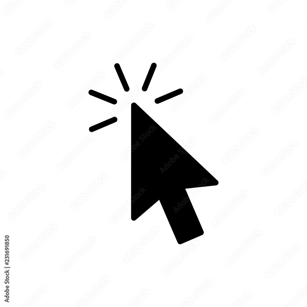 Poster computer mouse click cursor gray arrow icons set and loading icons. cursor icon. vector illustration