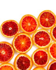 blood orange isolated on white