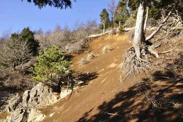 大室山の山崩れ